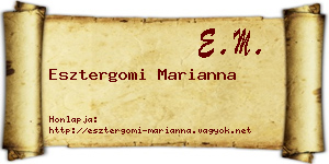 Esztergomi Marianna névjegykártya